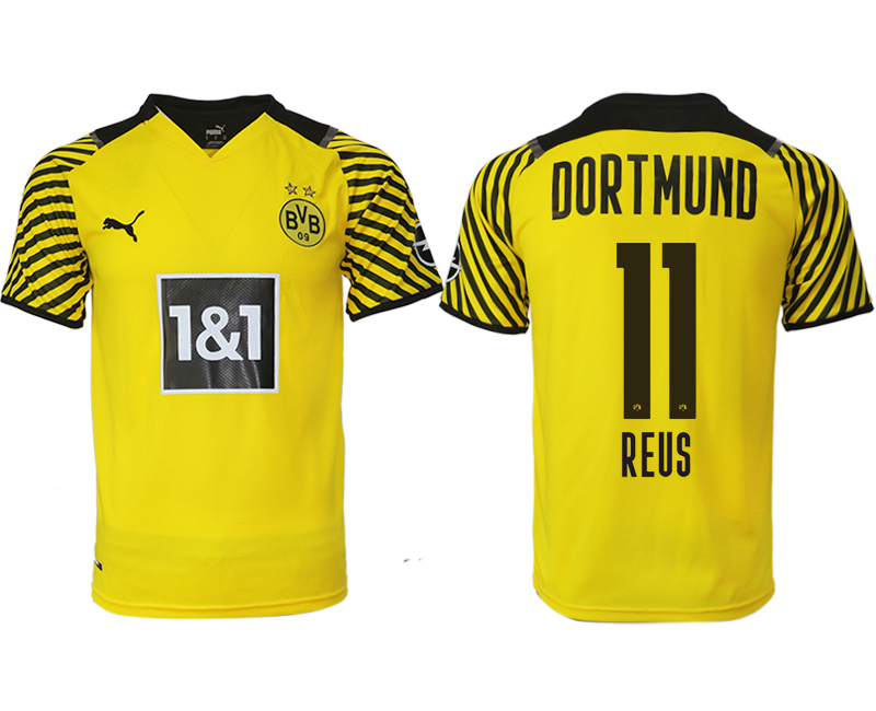 Men 2021-2022 Club Borussia Dortmund home yellow aaa version #11 Soccer Jersey